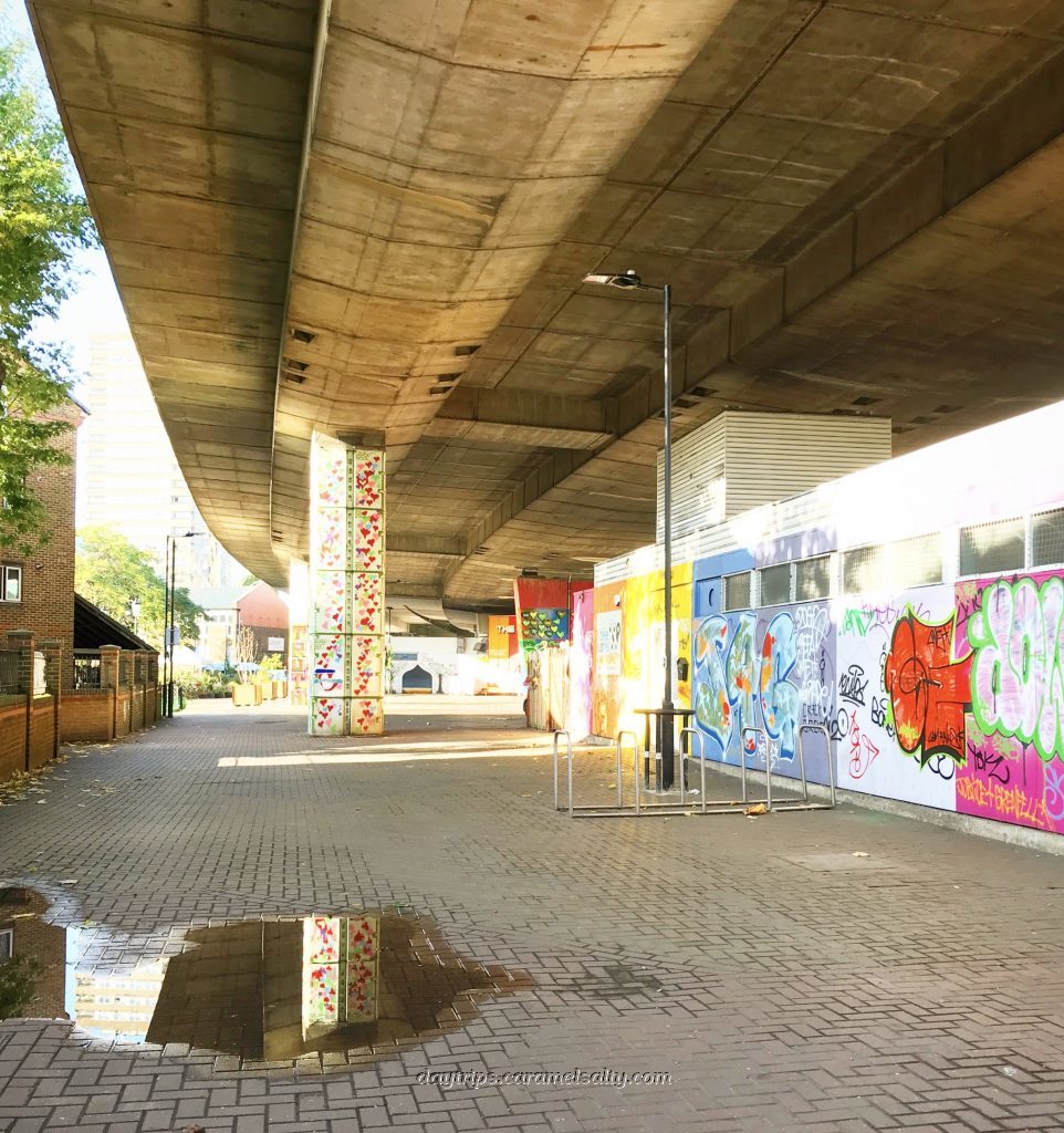 Underneath the grafitti filled Westway