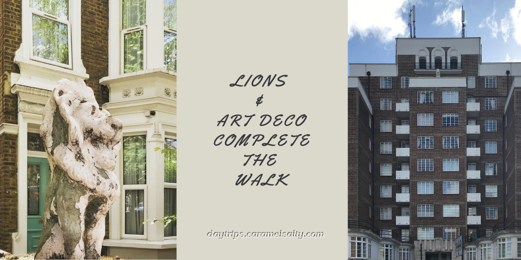 A lion and an Art Deco building on Shepherds Bush Road