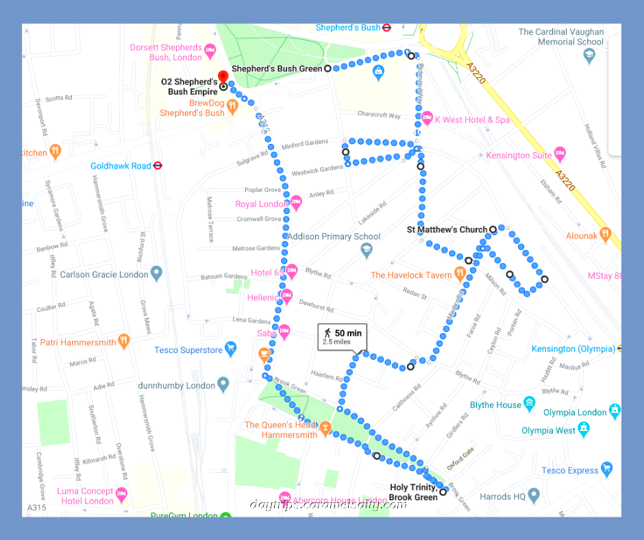 Brook Green Walking Route