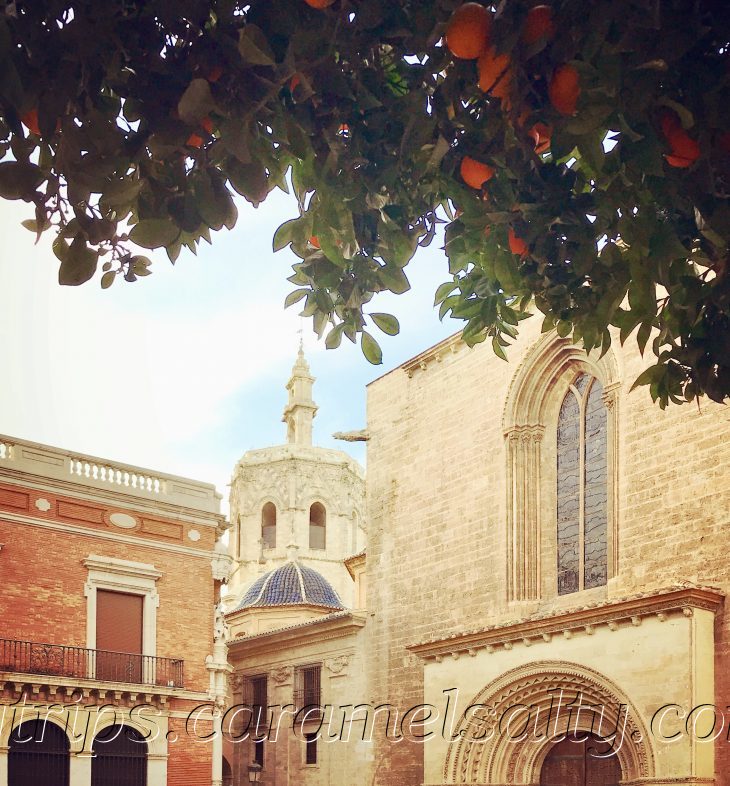 The Catherdral in Valencia From Placa de L'Almoina