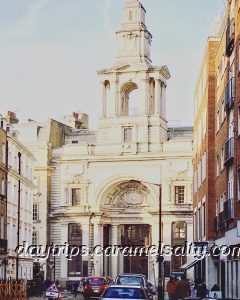 Half Moon Street with the Third Church of Christ Scientist At The Top Of It