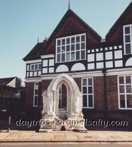 An Old Font In Front of the Old Library Building in Hertford