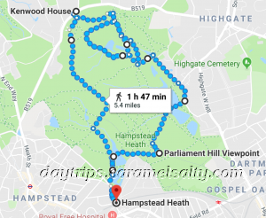 My Route Around Hampstead Heath