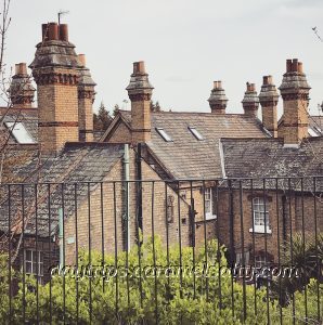 Victorian Chimneys Across Abbey Mill Pumping House