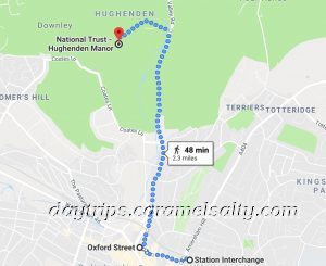 Walk from Train Station and then Bus Route To Hughenden Manor